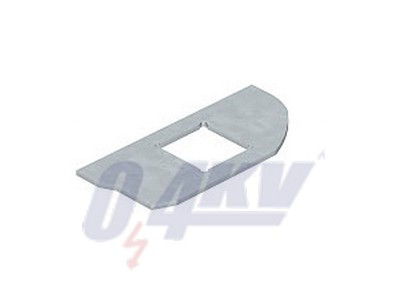 Szerelőlap 1 x LE típusú perforációval, V2A, 1.4301 