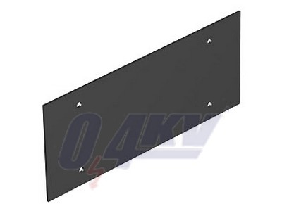 fedlap 213x88mm, PVC, grafitszürke, 9011 