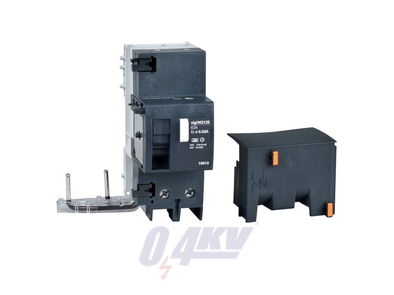 Vigi NG125 áram-védőkioldó, AC osztály, 2P, 63A, 30mA