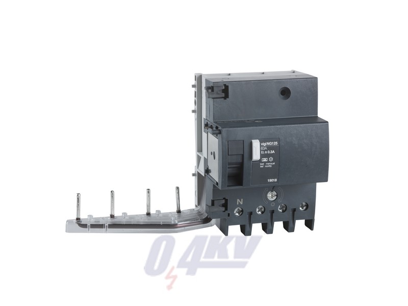 Vigi NG125 áram-védőkioldó, A osztály, 4P, 63A, 30mA