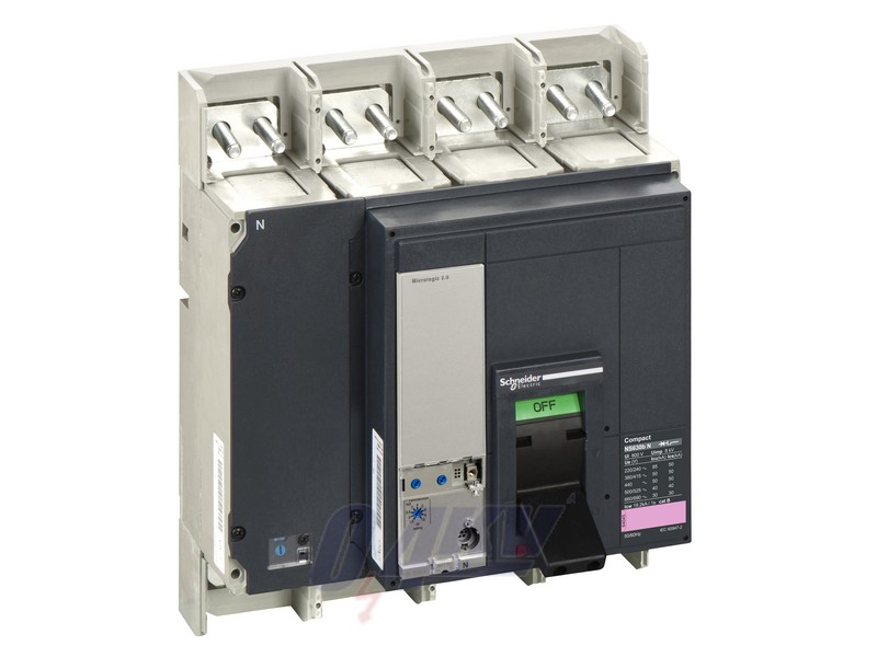 NS 630b N 4P fix kézi vezérlésű készülék mellső csatlakozás Micrologic 2.0