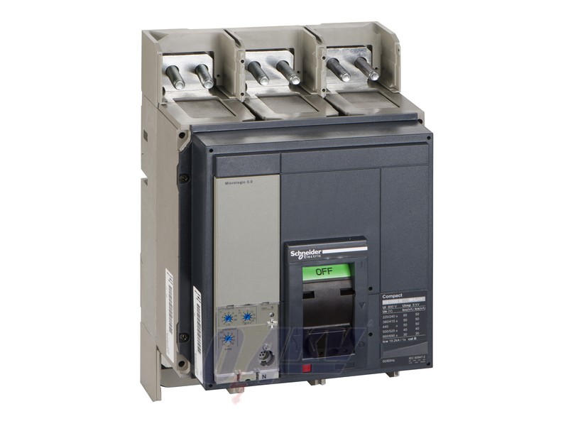 NS 1000 N 3P fix kézi vezérlésű készülék mellső csatlakozás Micrologic 2.0