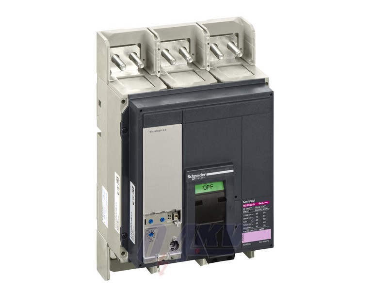 NS 1000 H 3P fix kézi vezérlésű készülék mellső csatlakozás Micrologic 2.0