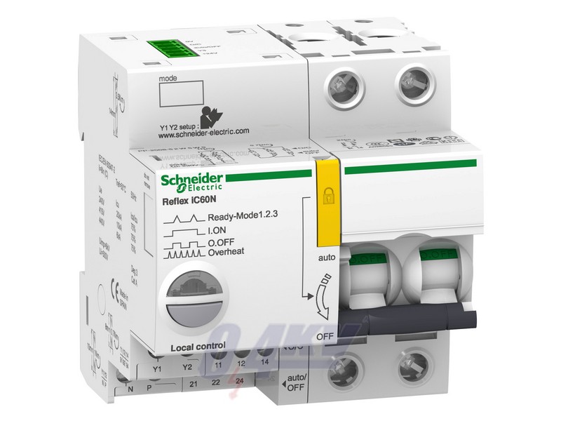 ACTI9 Reflex iC60N beépített megszakító vezérlés, 2P, C, 25A