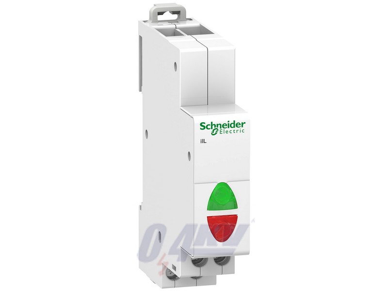 ACTI9 iIL jelzőlámpa, dupla, zöld-piros, 12-48VAC