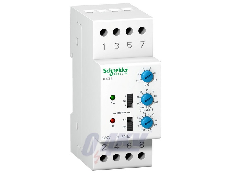 ACTI9 iRCU feszültségfigyelő relé, 2P, 8A, Uc 230VAC