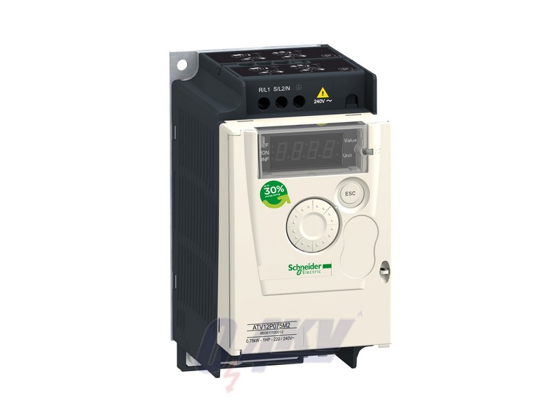 Altivar ATV12 frekvenciaváltó, 0,75kW, 1f, 230VAC, Modbus RTU, IP20, hűtőborda nélkül