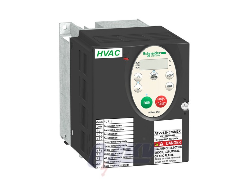 Altivar ATV212 frekvenciaváltó épületes alkalmazásokra, BACnet, 0,75kW, 3f, 380…480VAC, IP21, C2 osztályú EMC szűrővel
