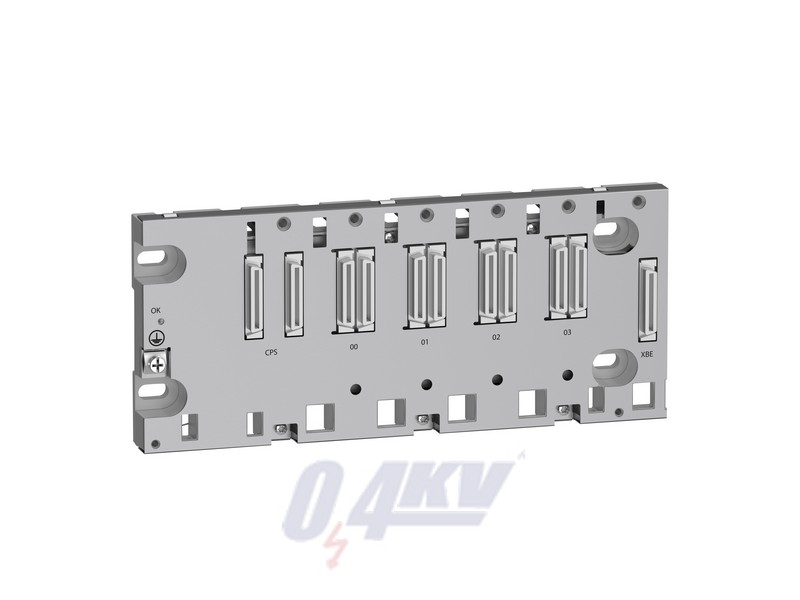 X80 hátlap, Ethernet, M580 PLC-hez, 4 I/O kártyahely