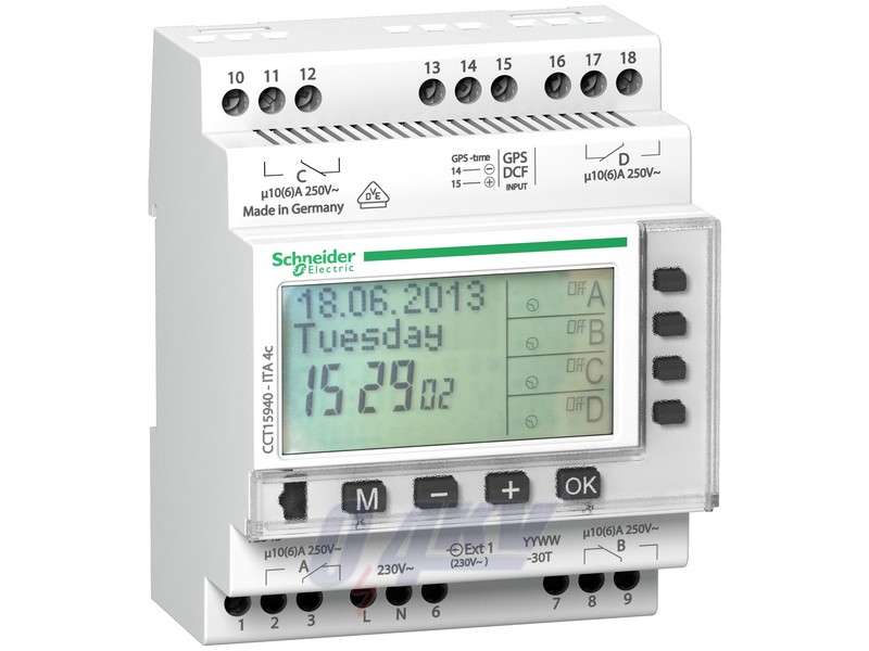 ACTI9 ITA 4c programozható kapcsolóóra, 2 csatornás