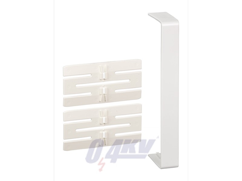 OPTILINE 45 Takaróelem +2 toldó 185x55 mm, műanyag, polárfehér