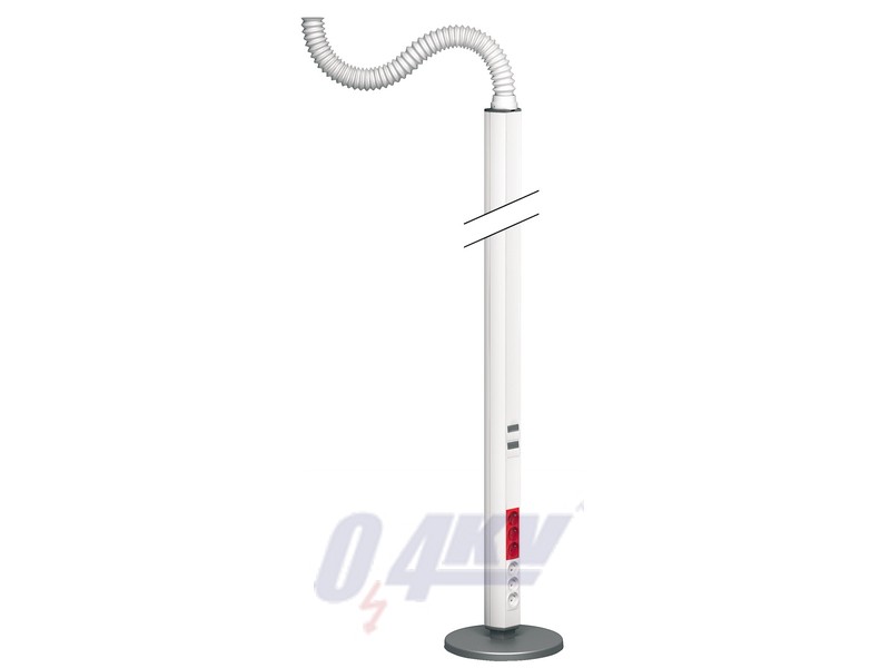 OPTILINE 45 energiaoszlop, szabadon álló, egyoldalas, 2.45 m, polárfehér