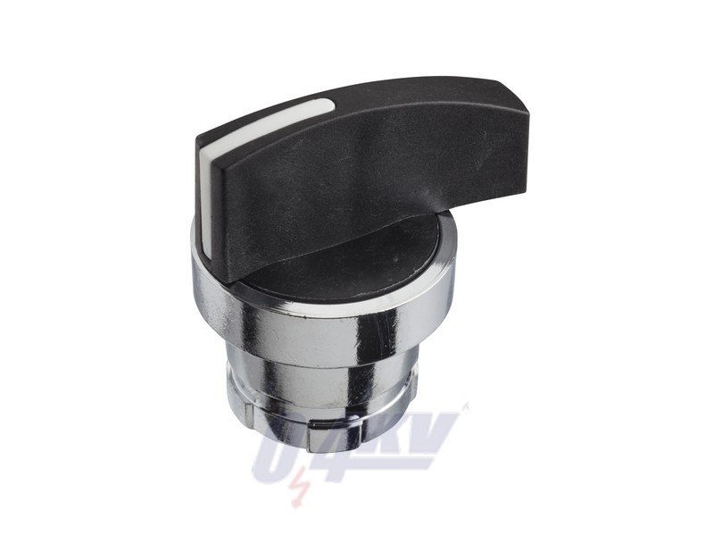 Harmony K bütykös kapcsoló működtető fej with bezel Ø 28.5 mm, fém - fekete hosszú kar