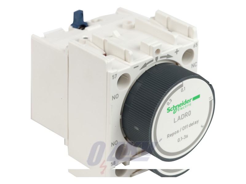 Ejtéskésleltető segédérintkező blokk, 0,1…3s, csavaros csatlakozás