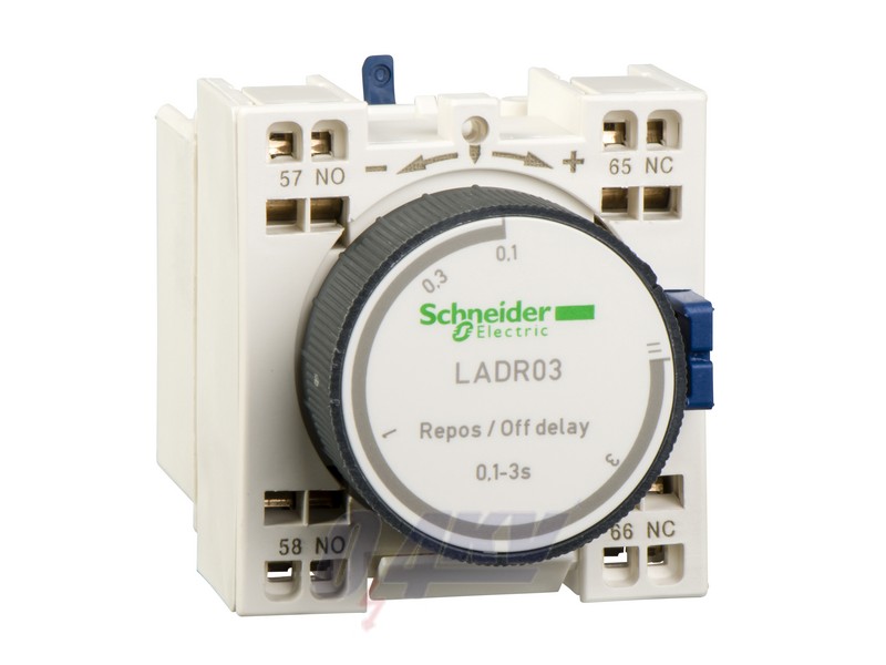 Ejtéskésleltető segédérintkező blokk, 0,1…3s, rugós csatlakozás