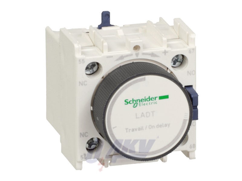 Ejtéskésleltető segédérintkező blokk, 0,1…30s, csavaros csatlakozás