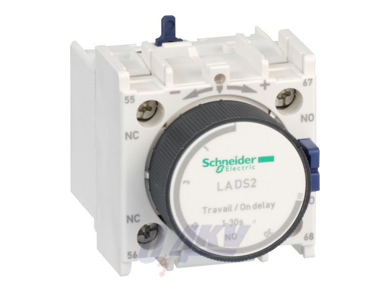 Behúzáskésleltető segédérintkező blokk, 1…30s, csavaros csatlakozás