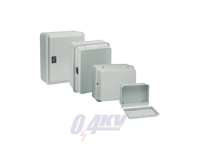 Acél ipari doboz 307x257x116  alacsony fedél