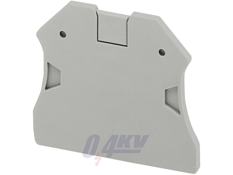 Véglap 2,2 mm csavaros egyszintes sorkapocshoz 1x1 csatlakozás 2,5-10 mm2 szürke