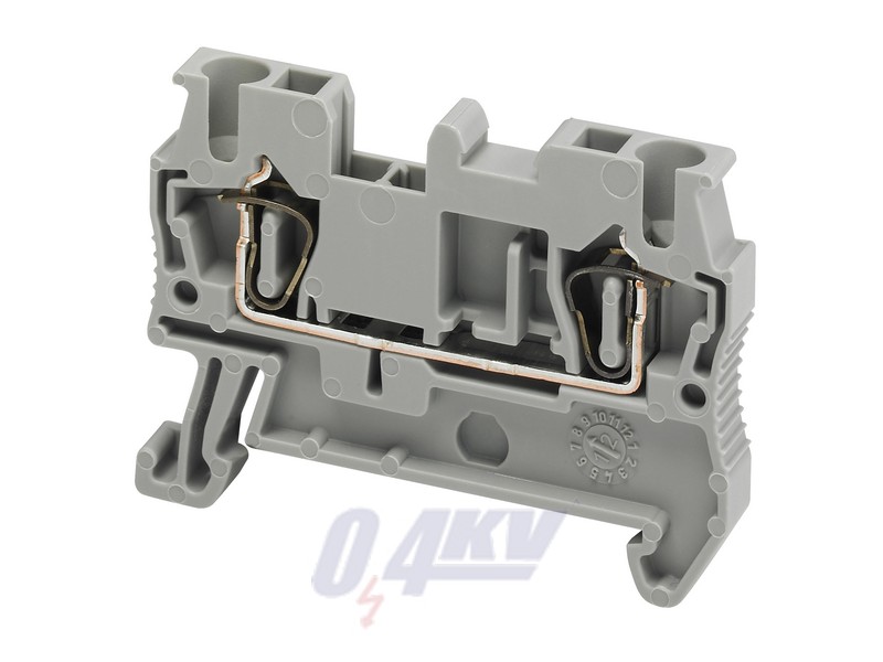 Rugós egyszintes átkötőkapocs 1x1 csatlakozás 5,2 mm 2,5 mm2 24A-es