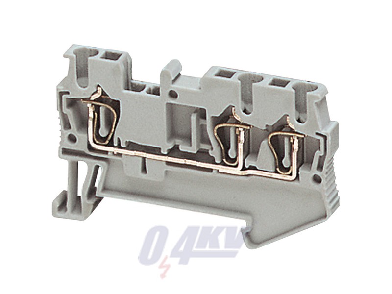 Rugós egyszintes átkötőkapocs 1x2 csatlakozás 5,2 mm 2,5 mm2 24A-es