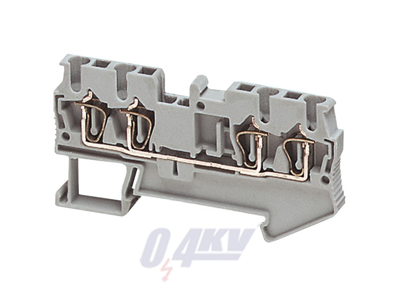 Rugós egyszintes átkötőkapocs 2x2 csatlakozás 5,2 mm 2,5 mm2 24A-es