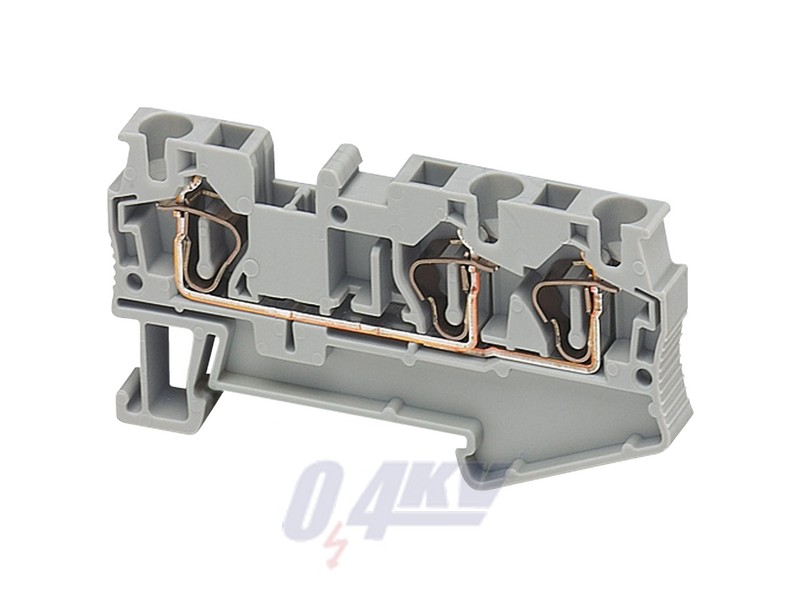 Rugós egyszintes átkötőkapocs 1x2 csatlakozás 6,2 mm 4 mm2 32A-es