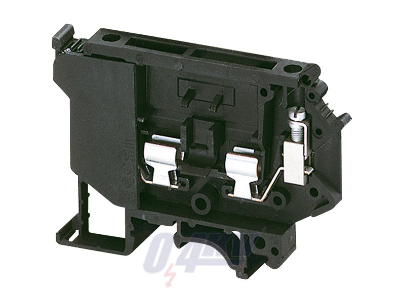 Csavaros biztosító kapocs G biztosító betéthez 1x1 csatlakozás 8,2 mm 4 mm2 6,3A-es fekete