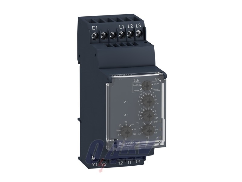 Zelio Control szivattyúvezérlő relé, 1f-3f, 1CO, 5A, 208…480VAC vagy 230VAC