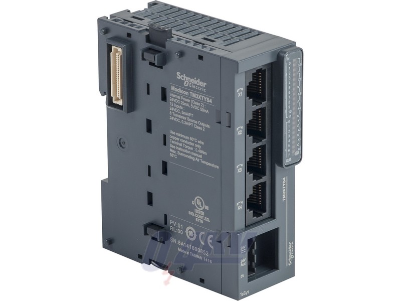 Modicon TM3 bővítő modul, Tesys U vezérlőmodul, 4xRJ45, külső táp: 24 VDC