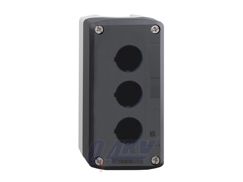 Harmony XALD nyomógomb tokozat, üres, 3 kivágás