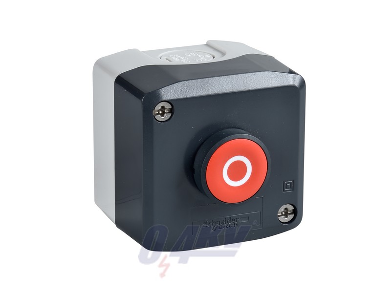 Harmony XALD tokozott nyomógomb, 1NC+1NO, 1 piros nyomógomb, 