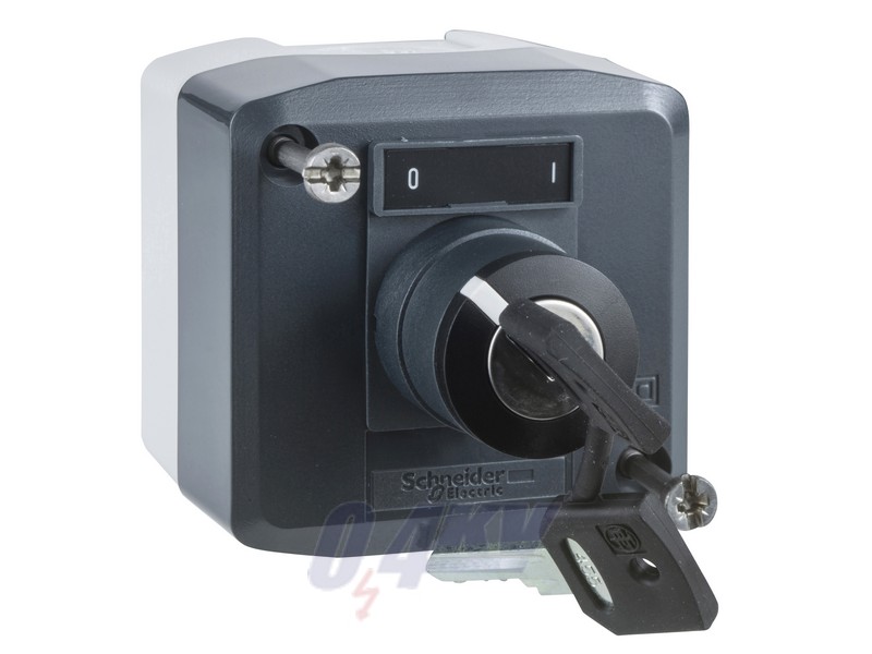 Harmony XALD tokozott kulcsos választókapcsoló, 2 állású, 1NO+1NC, 