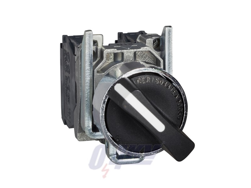 Harmony ATEX D komplett háromállású kapcsoló, Ø22, fém, 2NO, fekete, visszaugró