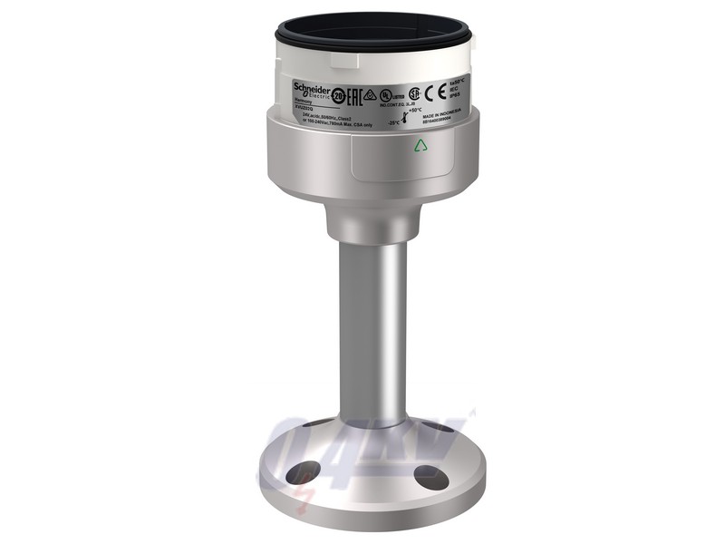 Harmony XVU Ø60 fényoszlop rögzítő egység tartóoszlopos rögzítéshez, 100 mm magas, ezüst