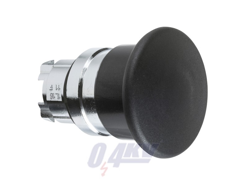 Harmony fém Ø40 gombafejű nyomógomb fej, Ø22, visszatérő, fekete