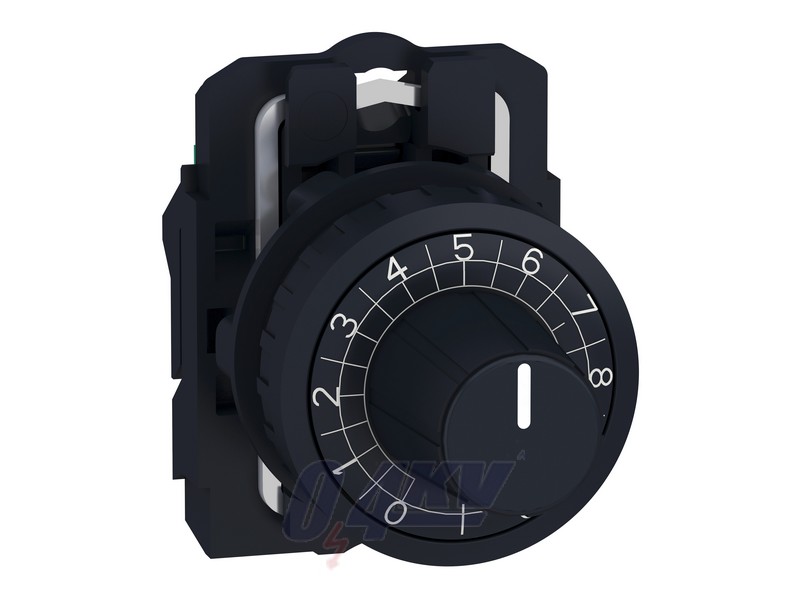 Harmony műanyag potencióméter fej és rögzítő, Ø22, fekete