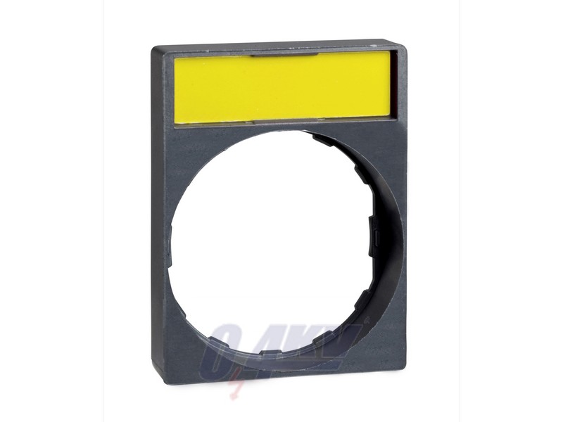 Harmony címketartó 30x40 mm, kiemelkedő, Ø22 készülékekhez, 8x27 mm jelöletlen felirati címkével, fekete/piros