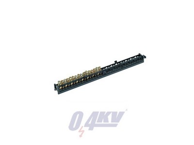 Csatlakozóblokk (nulla-föld sín), 80A, 16 furat