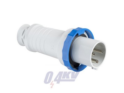 PRATIKA Lengővilla, 2P+F, 6h, 63A, 250V, IP67, csavaros