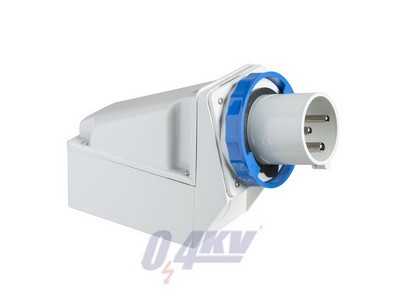 PRATIKA Falra szerelhető villa, 3P+F, 9h, 125A, 250V, IP67, csavaros