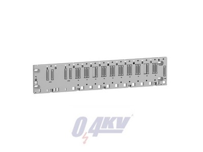 X80 hátlap, Ethernet, M580 PLC-hez, 10 I/O kártyahely, redundáns tápegységhez