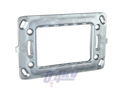 UNICA Zamak fém rögzítőkeret, 3 modulos