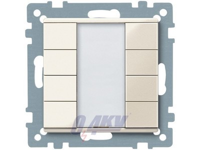 Merten-KNX 4-es nyomógomb , SystemM, fehér, fényes