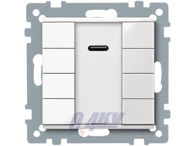 Merten-KNX 4-es IR nyomógomb , SystemM, polárfehér, fényes