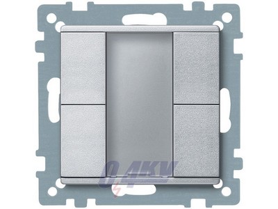 Merten-KNX 2-es nyomógomb , SystemM, alumínium