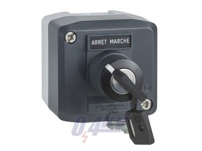 Harmony XALD tokozott kulcsos választókapcsoló, 2 állású, 1NO, 