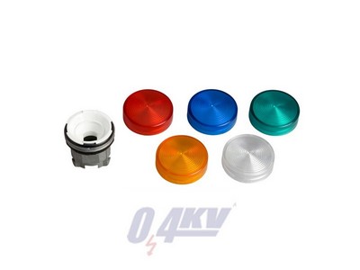 Harmony fém jelzőlámpa fej, Ø22, LED jelzőlámpához, 5 választható színű lencse