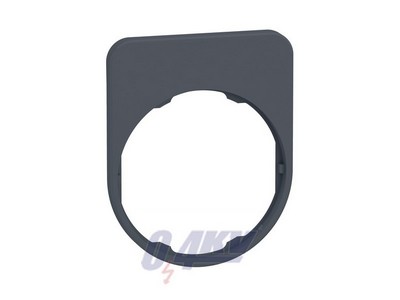 Harmony felirati tábla, 40x50 mm, műanyag, Ø30 süllyesztett készülékhez, felirat nélkül, szürke perem