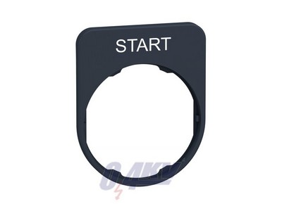 Harmony felirati tábla, 40x50 mm, műanyag, Ø30 süllyesztett készülékhez, START